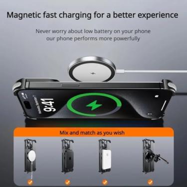 Imagem de Capa de telefone amortecedora de metal sem moldura de titânio para iphone 12 13 14 15 pro max capa protetora de alumínio, azul claro, para iphone 15 pro