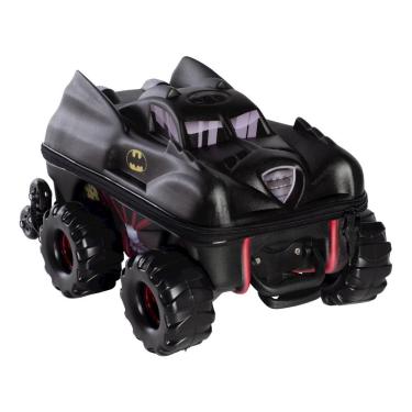 Imagem de Mochila de Rodinhas 3D Maxtoy Batmóvel Monster Trucks Preto