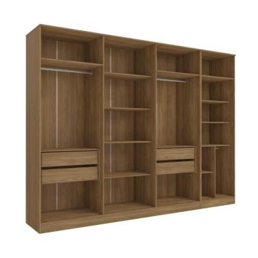 Imagem de Conjunto Closet Kappesberg Adapt Nogueira 2 Peças 308cm