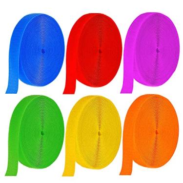 Imagem de Unixing 6 rolos de 4 metros para sala de aula, tiras de carpete de nylon, marcadores de carpete para professores, escritório, distanciamento social, decoração de carpete para festa de Natal