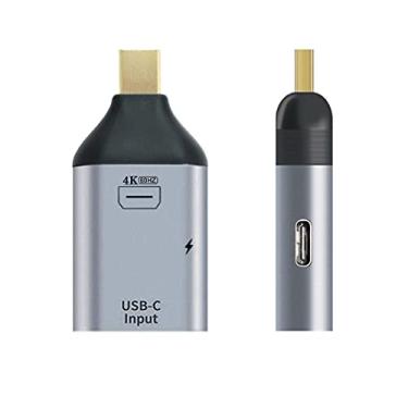 Imagem de ChenYang Adaptador CY USB-C tipo C fêmea de entrada para mini DisplayPort DP macho saída HDTV 4K 60hz 1080p com porta de alimentação PD para telefone e laptop