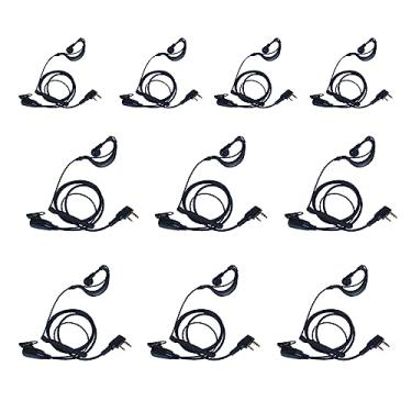 Imagem de TDYU Fone de ouvido Walkie Talkie com microfone PTT para tubo acústico Kenwood Covert compatível com Baofeng UV-5 UV-5R BF-888S BF-f8hp TK3230 TK-3160 TK-360G PUXING Arcshell rádio bidirecional pacote