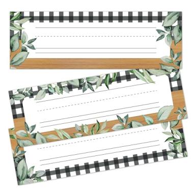 Imagem de Etiquetas de nome para cubinhos de sala de aula, 30 placas de nome de vegetação para mesas, adesivos autoadesivos de volta às aulas para professores do ensino fundamental - A08