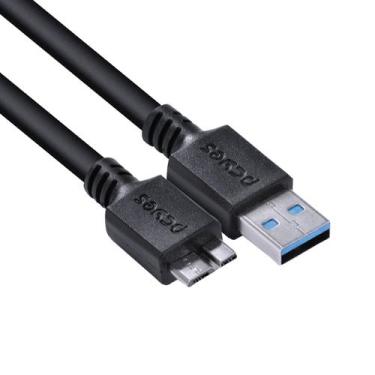 Imagem de Cabo para hd externo usb a 3.0 para micro usb b 3.0 1 metro - Pcyes