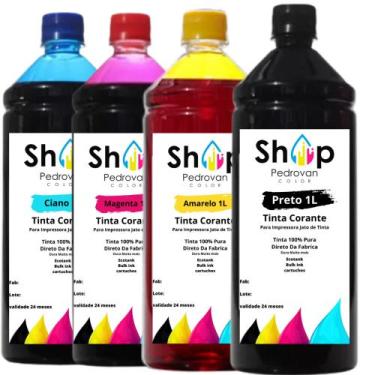 Imagem de 4 L Refil Tinta Compatível Ecotank Epson L3110 L3150 L3250 - shop pedr