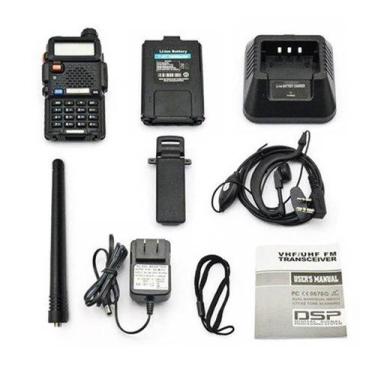 Imagem de Rádio Comunicador Walk Talk Talkabout Dual Band + Fone Uv5R - Baofeng