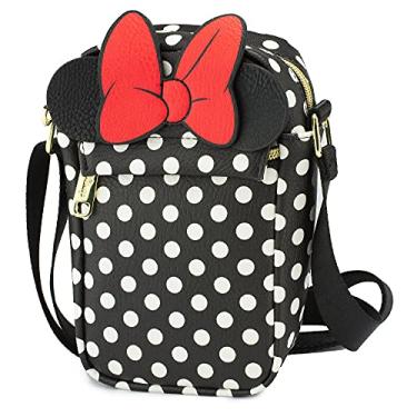 Imagem de Buckle-Down Bolsa Disney, corpo cruzado, Minnie Mouse, couro vegano, Minnie Mouse, 8.0" x 5.5"