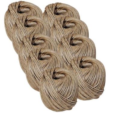 Imagem de KIT C/9 Fio Barbante Rami 4mm 500g Aprox. 130 Mts Artesanato