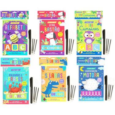 Imagem de Livro Didático Magico Reutilizavel +4 Anos Aprenda Escrever Treino Cal