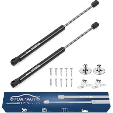 Imagem de OTUAYAUTO Suporte a gás de 38 cm - Suporte de elevação universal de 100 N/10 kg - Substituição para suporte de porta de armário de trailer, janela de suporte aberta, segurança para sentinela,