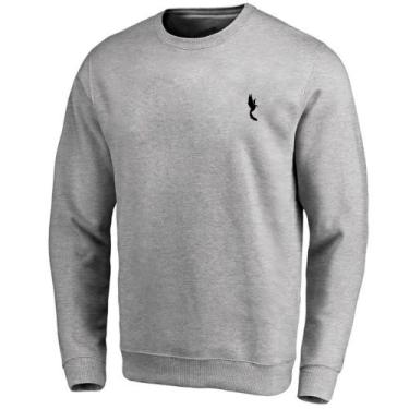 Imagem de Moletom Masculino Polo Blu Sem Capuz Casual Conforto Dia a Dia, P, Cin