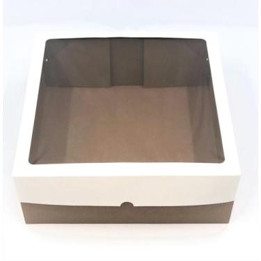 Imagem de 20 Caixas com Visor para Bolo/Torta 32x32x13cm - Kaiambá Embalagens e 