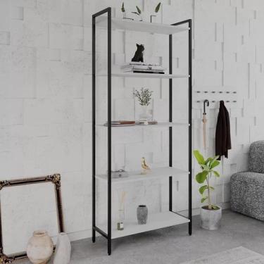 Imagem de Estante para Livros Industrial Aço Multiuso 5 Prateleiras 187cmx80cm A