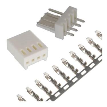 Imagem de 50 Kits Conector Alojamento Terminal Kk 2,54mm 4 Vias 180 - Mx