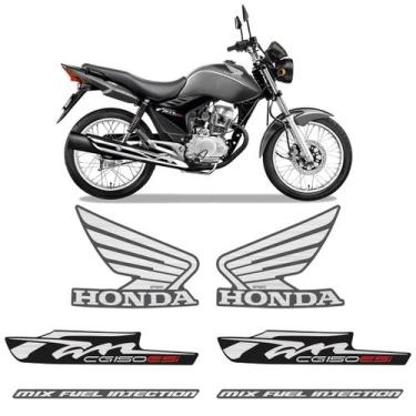 Imagem de Kit Adesivos Honda Cg Fan 150 Esi 2012/2013 Moto Cinza - SPORTINOX, Mo