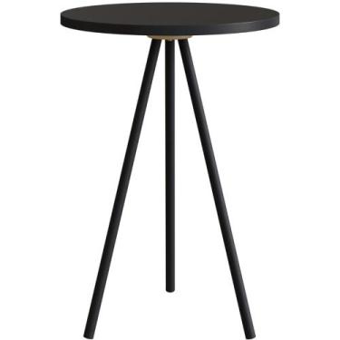 Imagem de Mesa Lateral Redonda Artesano 35 cm (largura) em MDP Estrutura Metálic