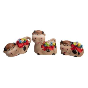 Imagem de Trio Vaquinha Pequena Decoração Roça Fazenda Rústica - Maryland Decor,
