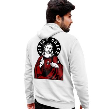 Imagem de Blusa Moletom Genuine Grit Masculino Estampado Algodão 30.1 Divine Gra