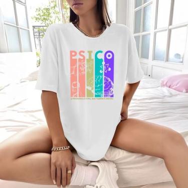 Imagem de Camisa Camiseta Feminina Estampada A Psicologia é a Cura 100% Algodão 
