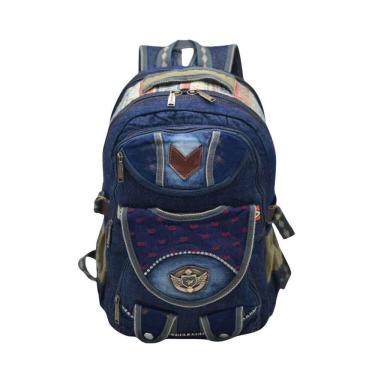 Imagem de Mochila De Costas Jeans Style Bolsos 1631