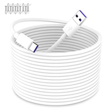 Imagem de iMangoo Cabo de alimentação USB para USB C para câmera CCTV, cabo de extensão de energia longo tipo C de 10 metros para câmera de segurança Tapo TP-Link Xiaomi Mi eufy cabo de segurança externo
