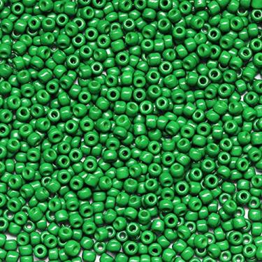 Imagem de Bala&Fillic Contas de sementes de 3 mm cor verde escura cerca de 3600 peças/100 gramas na bolsa, 8/0 contas de vidro para fazer pulseira e colar (verde escuro)