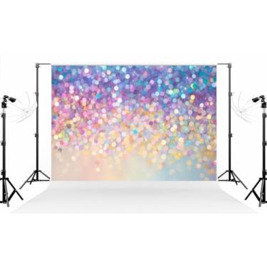 Imagem de Kate 10 × 6,15 m (3 × 2 m) Bokeh colorido pano de fundo fotográfico clássico com bolinhas brilhantes brilhantes para estúdio fotográfico adereços de fotógrafo