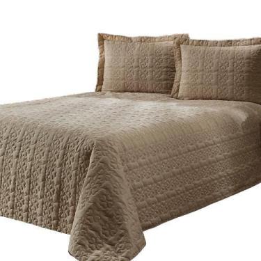Imagem de Kit Colcha Cobre Leito Casal Queen Matelado Florido 03 peças - Vivaz C