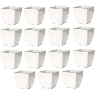 Imagem de Kit 10 Vasinhos De Plástico Cachepot P/ Suculentas E Cactos - Léo Flor