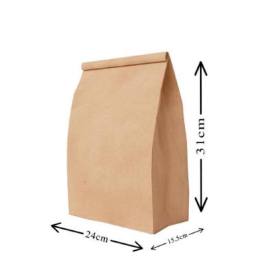 Imagem de Saco Kraft G 24x15,5x31cm com 50 Unidades - Pluma