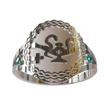 Imagem de Anel De Formatura De Enfermagem Em Prata 950k - Vieira Cruz Jóias, Pra