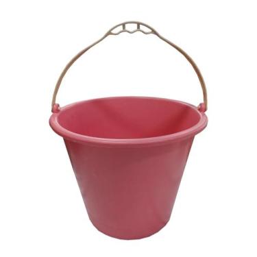 Imagem de Kit 2 Balde Plástico Rosa 12 Litros - Brasipla