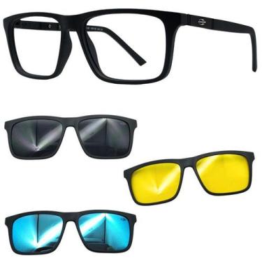 Imagem de Oculos Mormaii 6112 Swap 4 Preto Fosco com 3 Clipons CAN, Preto fosco