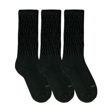 Imagem de Kit 3 Pares Meia Aerobica Algodão 5610 Cano Longo Academia Esporte Fit