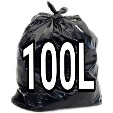 Imagem de Sacos De Lixo 100 Litros Preto 300 Unidades Resistentes - HIGIPACK