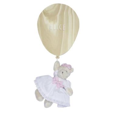 Imagem de Porta Maternidade Bexiga com Ursinha Quarto Bebê Infantil Menina - Pot