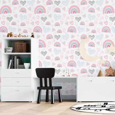 Imagem de Papel de Parede Adesivo Infantil Arco Íris N015126 0,58x3,0M - Adesivo