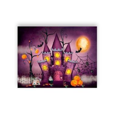 Imagem de Fundo Fotográfico 1,55 X 1,20 - Halloween Castelo Roxo 048 - Via Cores