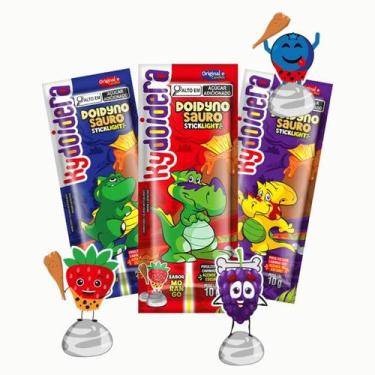 Imagem de Pirulito Brilha no Escuro Sabor Variado Blueberry Morango Uva 24 Unida