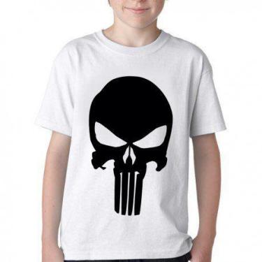 Imagem de Camiseta Infantil ou adulto Justiceiro punisher Blusa Criança todos ta