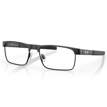 Imagem de Óculos de Grau Oakley Metal Plate Titânio Satin Black