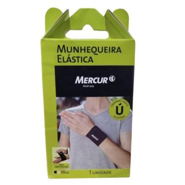 Imagem de Munhequeira Elástica Individual Ajustável Preta - Mercur