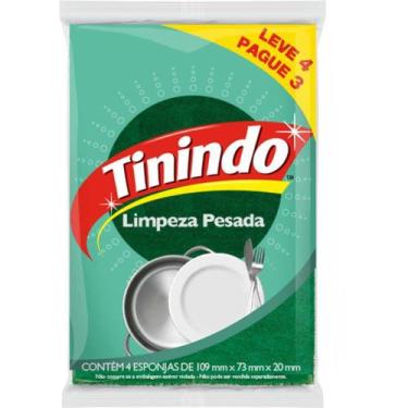 Imagem de Esponja para Limpeza Tinindo Leve 4 Pague 3 - Pacote com 04 Unidades -