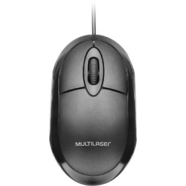 Imagem de Mouse óptico USB 1200DPI Classic Preto com SCROLL - Multilaser, Preto