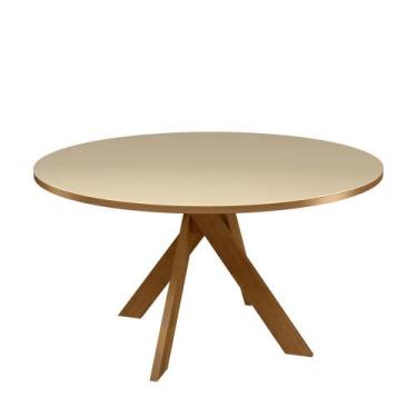 Imagem de Mesa de Jantar com Vidro Madetal Mônaco - Nude