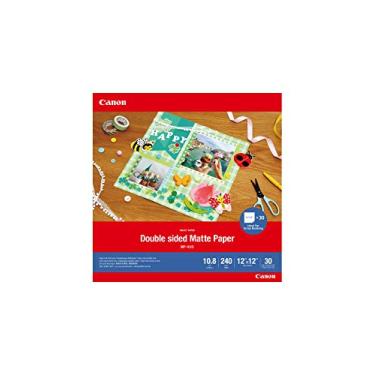 Imagem de Canon Papel fotográfico fosco de dupla face, perfeito para scrapbook e artesanato, 30,48 cm x 30,48 cm – Compatível com impressoras a jato de tinta Canon PIXMA TS9520 e TS9521