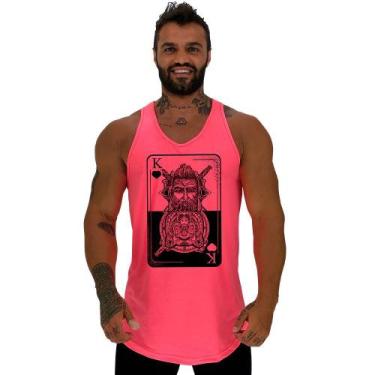 Imagem de Regata Longline Estampada Masculina MXD Conceito Carta do Lobo, Rosa c