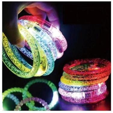Imagem de Pulseira Bracelete Led Pisca C/5 Unidades Cores Sortidas - CM Presente