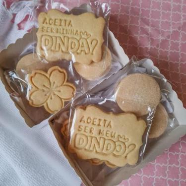 Imagem de Kit 3 Cortadores Convite Dinda Dindo com Flor - DOCE IMPRESSO, 11cm