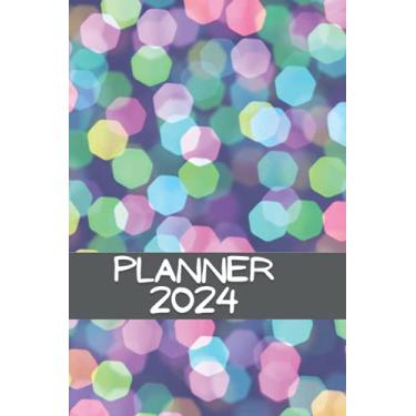 Imagem de Planner 2024: Color Burst, Rainbow Standard Weekly Planner. 6x9" (15.24 x 22.86 cm). Colorful Design